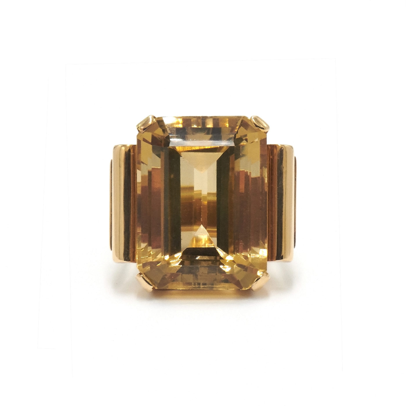 vintage citrine cocktail ring